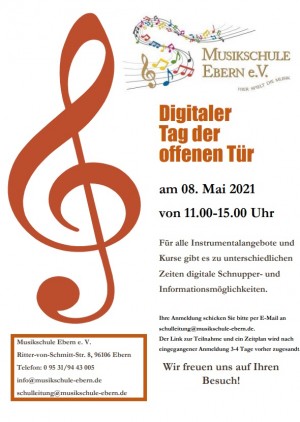 Digitaler Tag der offenen Tr an der Musikschule Ebern!